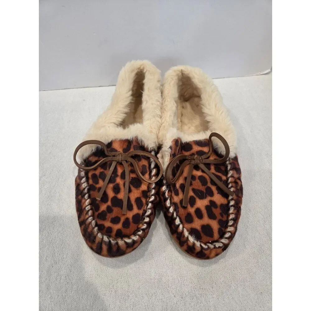 J. Crew Slippers Cheetah Print Women's Size US9
